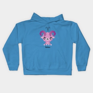 Aries Zodiac Sign Cute Kids Hoodie